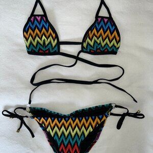 Vitamin A wrap and tie bikini